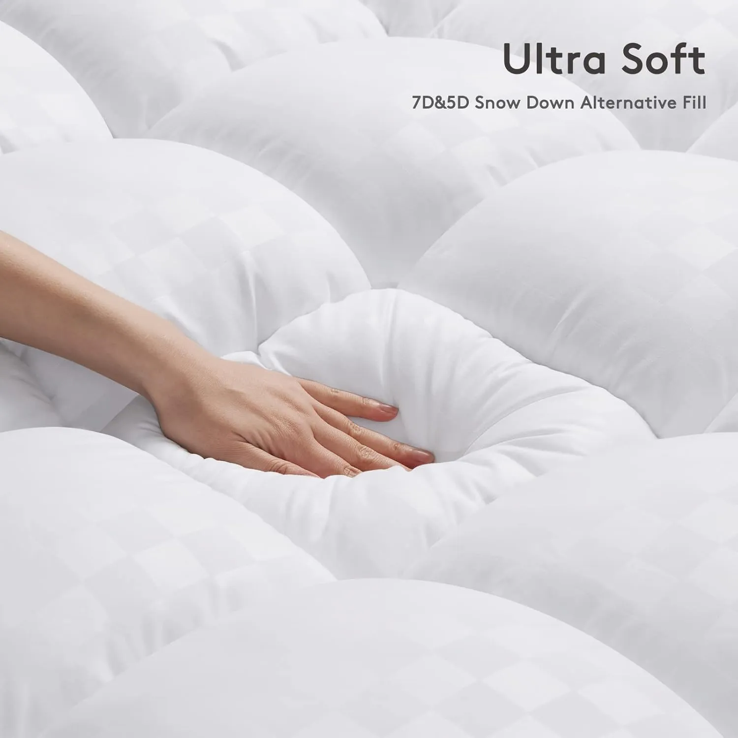 Mattress Topper Full,Extra Thick Mattress Pad Cover for Back Pain,Cooling Mattress Protector with 8-21 Inch Deep Pocket,Overfilled Down Alternative Filling