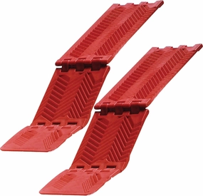 Maxsa 20025 Compact Folding Traction Mat for All Weather Vehicle Extraction (Set of 2), Red