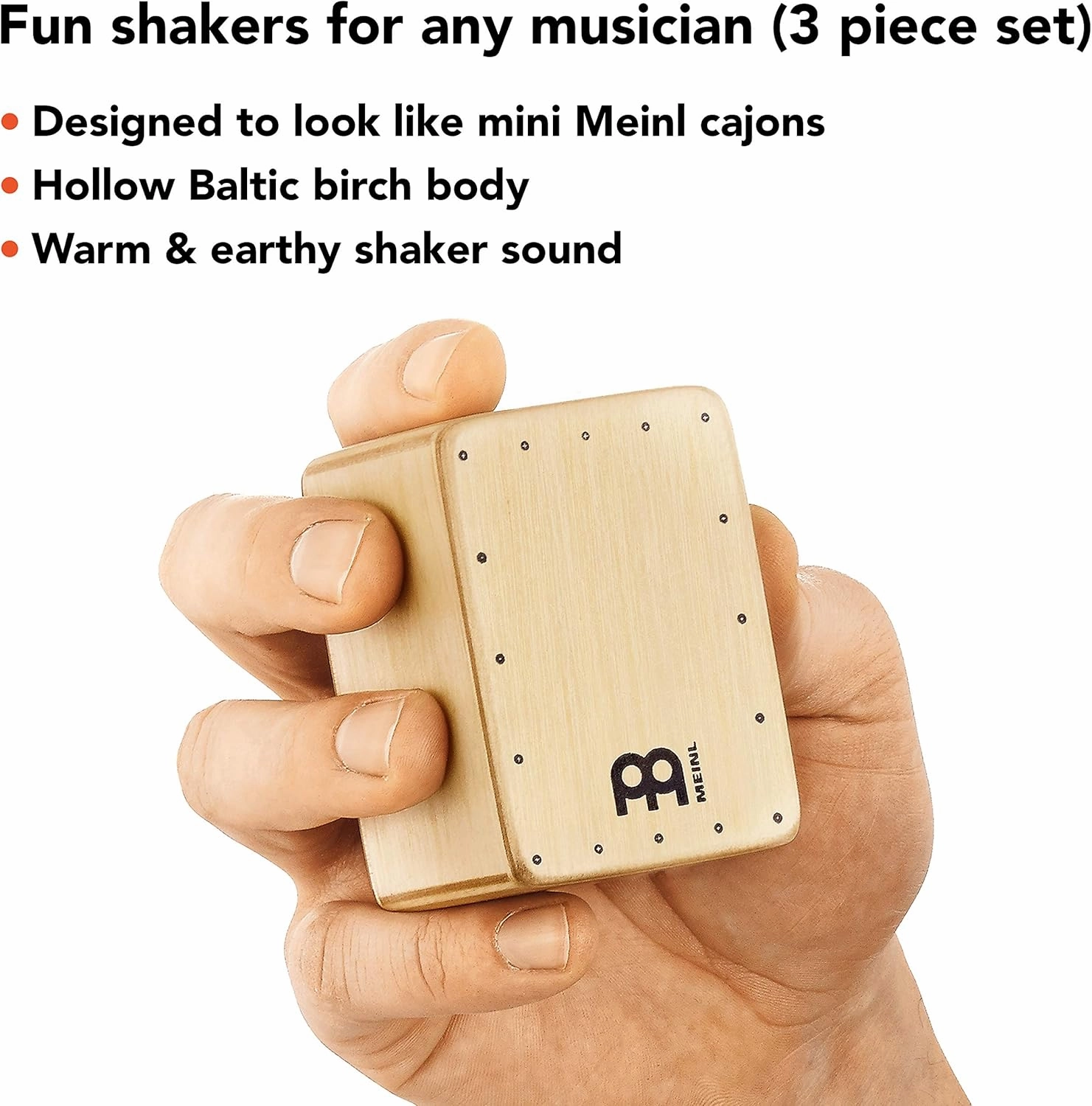 Meinl Percussion Mini Cajon Shaker Set Made in Europe-Baltic Birch Body, 2-Year Warranty, 3 Piece Mixed (SH50-SET)