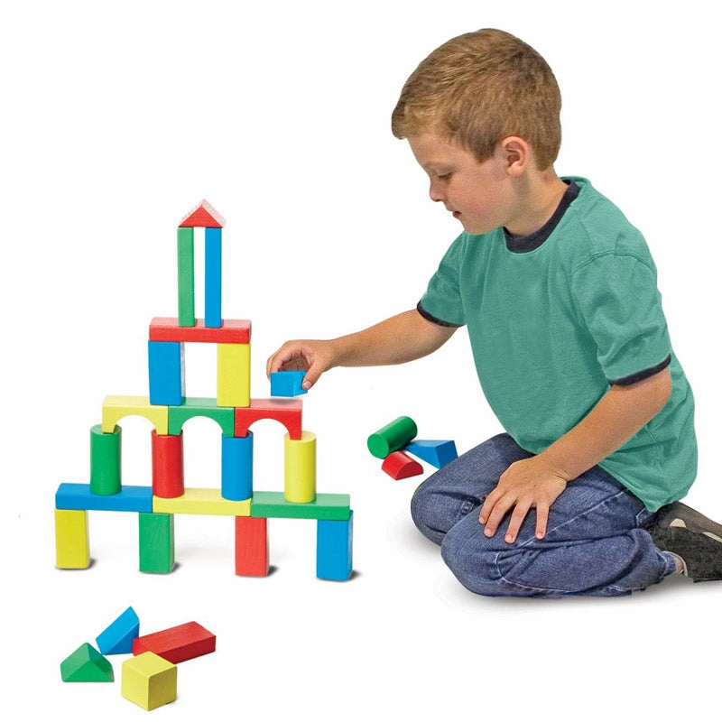 Melissa & Doug Wooden Building Blocks Set