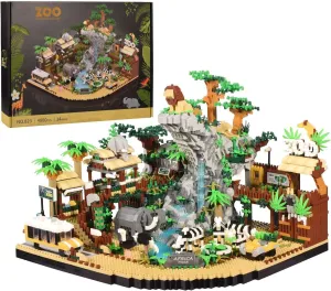 Micro Mini Blocks Desert Zoo Blocks Desert Zoo Building Set, 4800  PCS Zoo Architecture Model Building Block Kit, MOC Mini Bricks Construction Educational Toys Gift for Kids Adults