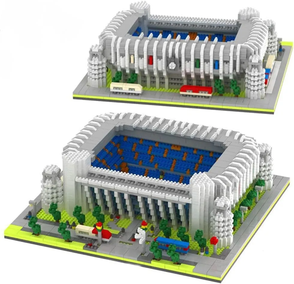 Micro Mini Blocks Real Madrid Stadium Building Model Set Famous Architectural Toys Gifts for Kid and Adult 4575 Pieces