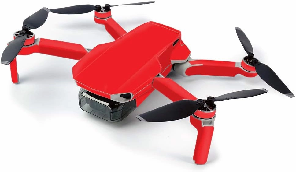 MightySkins Skin for DJI Mavic Mini Portable Drone Quadcopter - Solid Red | Protective, Durable, and Unique Vinyl Decal wrap Cover | Easy to Apply, Remove, and Change Styles | Made in The USA