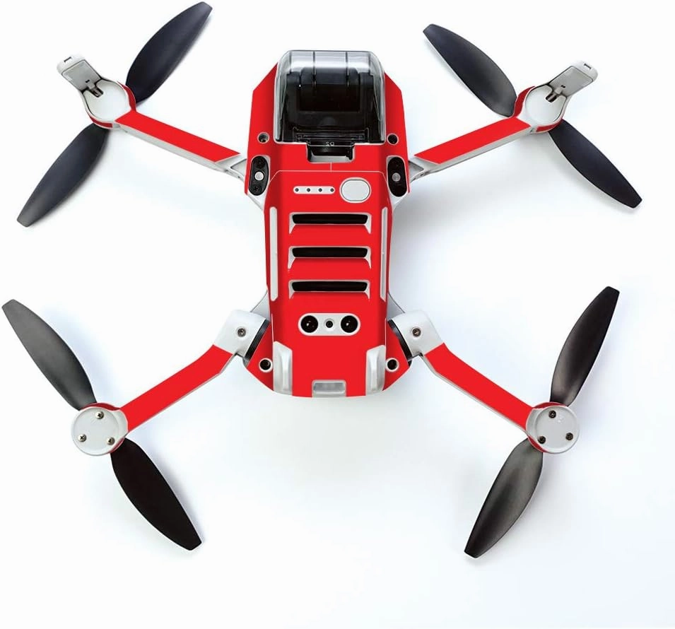 MightySkins Skin for DJI Mavic Mini Portable Drone Quadcopter - Solid Red | Protective, Durable, and Unique Vinyl Decal wrap Cover | Easy to Apply, Remove, and Change Styles | Made in The USA