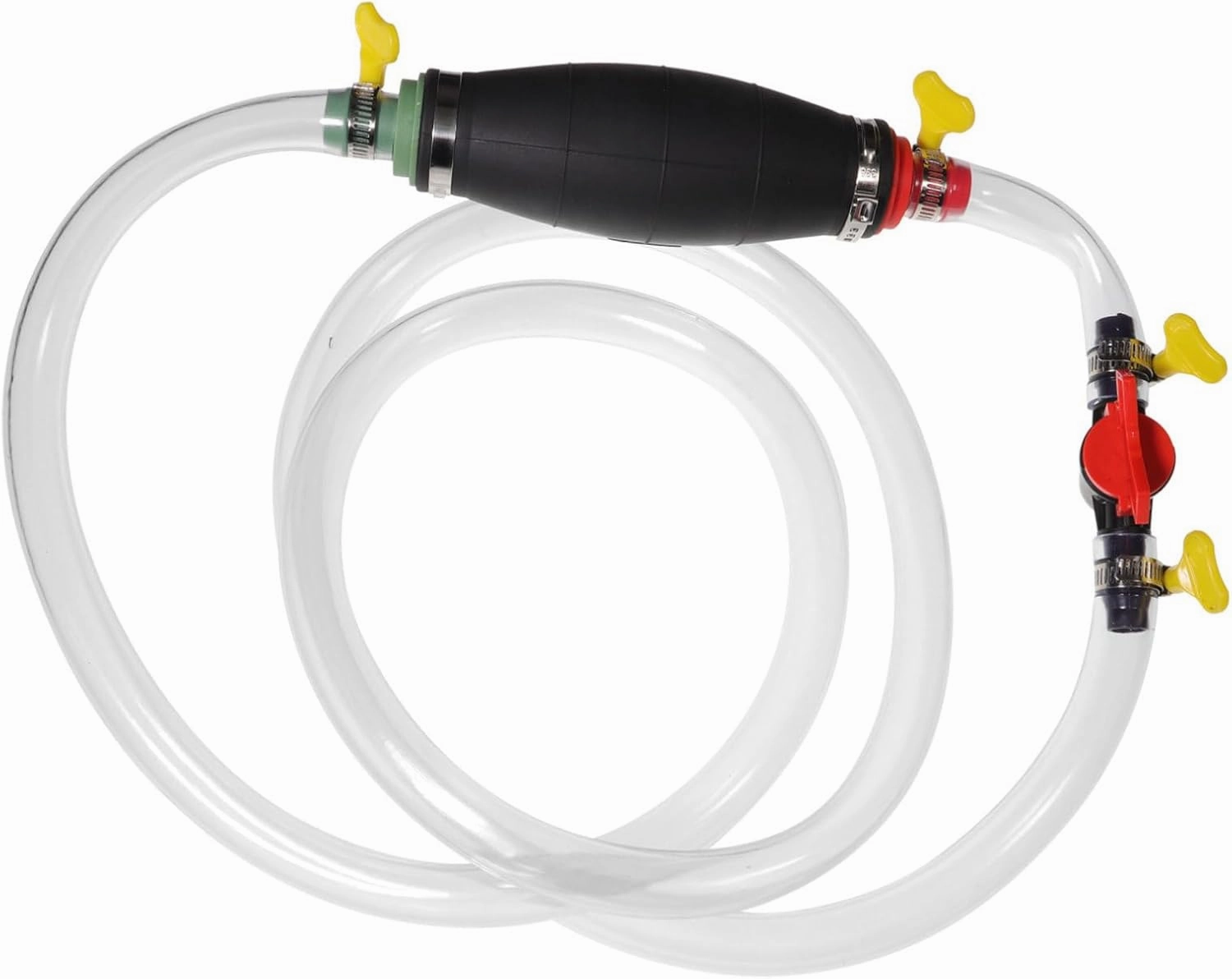 Mikinona 1Set Hand Siphon Pump for Gas Oil and Water Manual Portable Hose with Switch Tube Essential Emergency Transfer Pump for Automotive Use