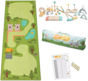 MindWare Oh So Fun! Mini Golf Set - Indoor & Outdoor Kids Golf Set with 7 Obstacles for Ever-Changing Golf for Kids Experience - Enhances Hand-Eye Coordination and Critical Thinking - Ages 3 and Up