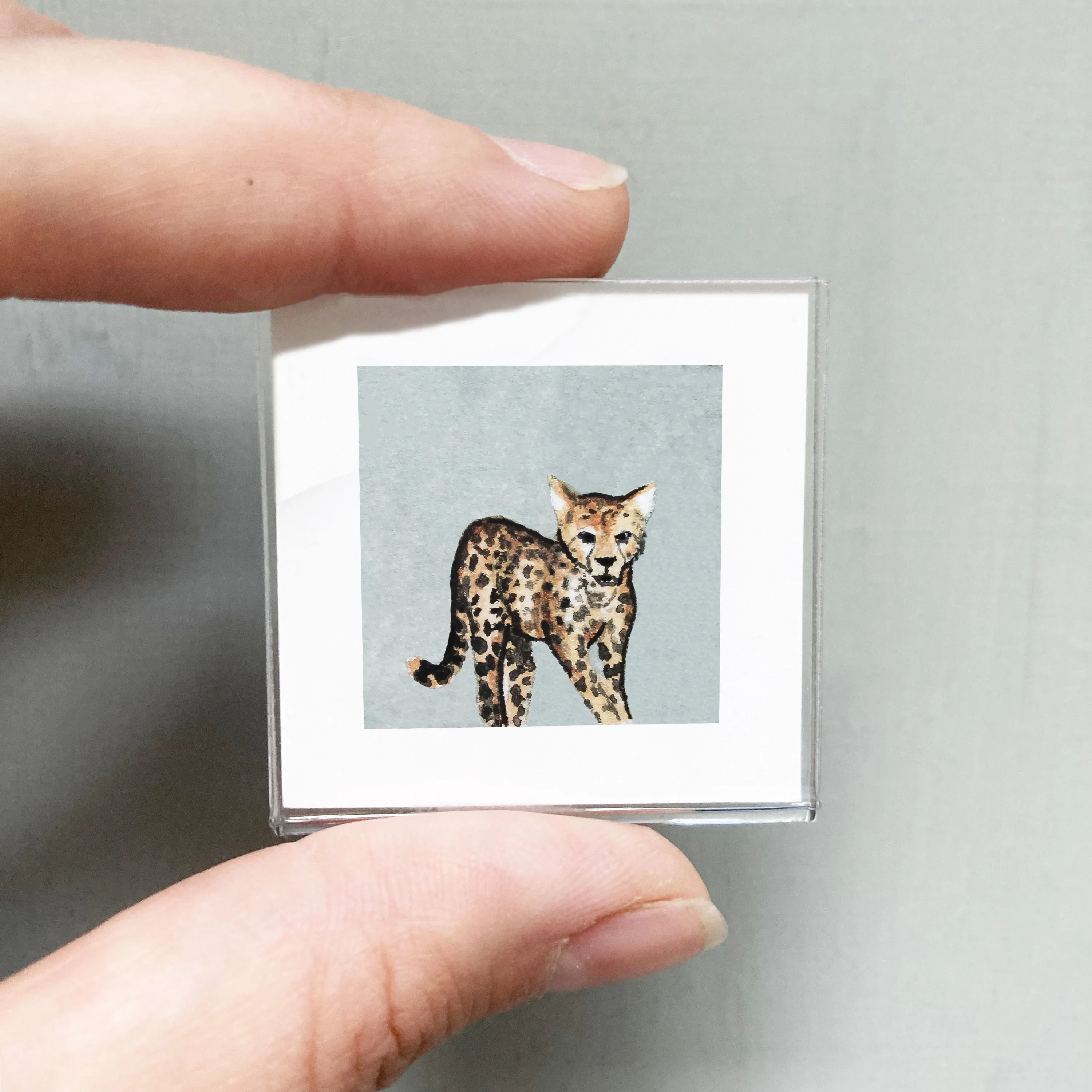 Mini 1" Cheetah Watercolor Print