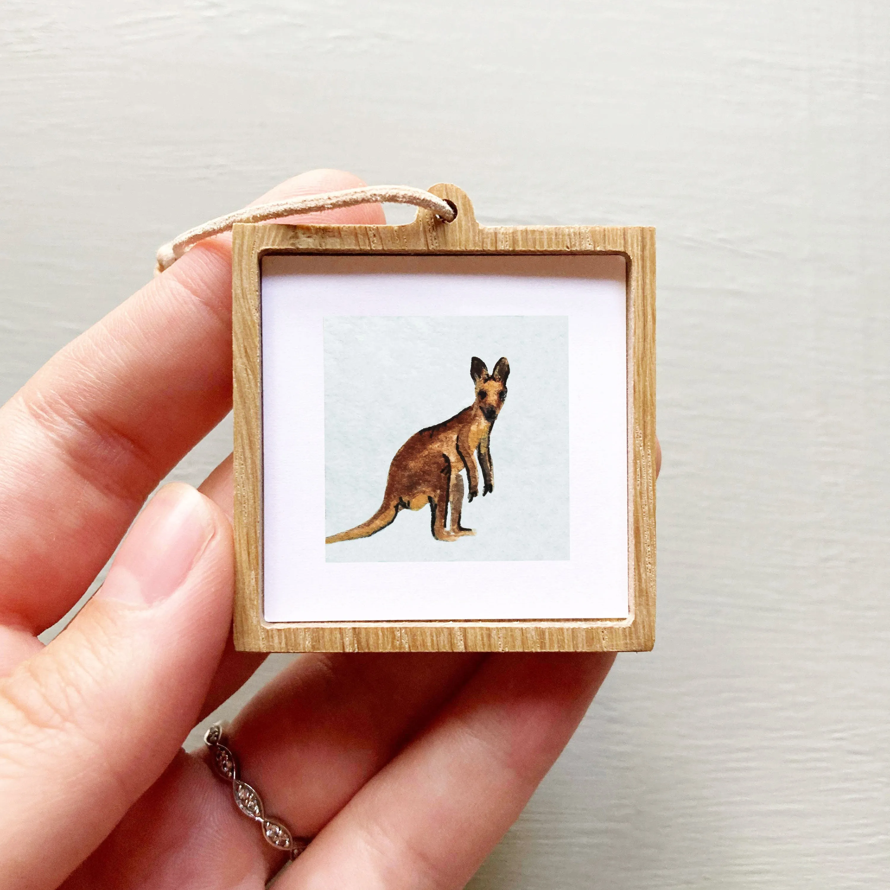 Mini 1" Kangaroo Watercolor Print