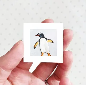 Mini 1" Penguin Watercolor Print