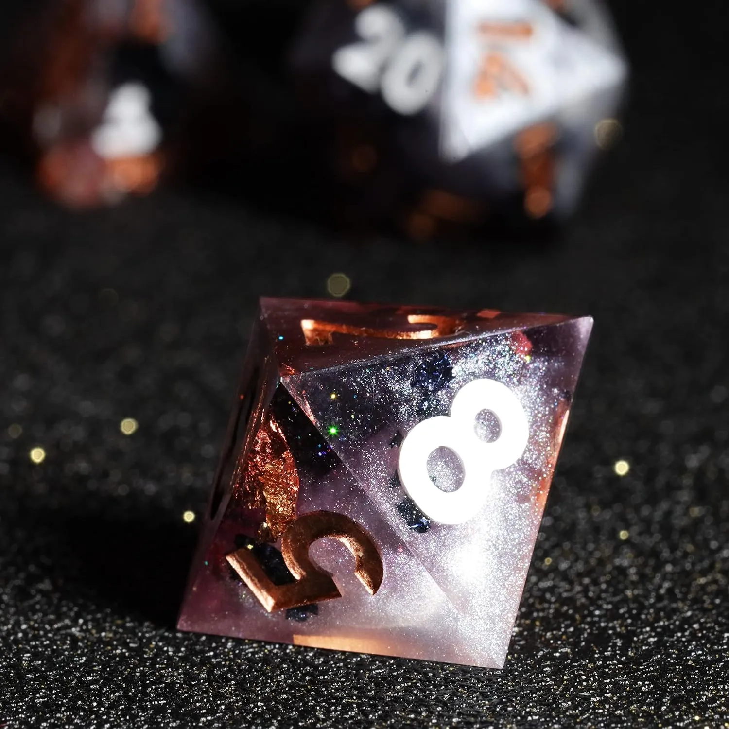 Mini Planet Sharp Pathfinder DND MTG Edge Polyhedral Handmade Dungeons and Dragons Dice Set