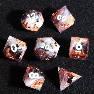 Mini Planet Sharp Pathfinder DND MTG Edge Polyhedral Handmade Dungeons and Dragons Dice Set