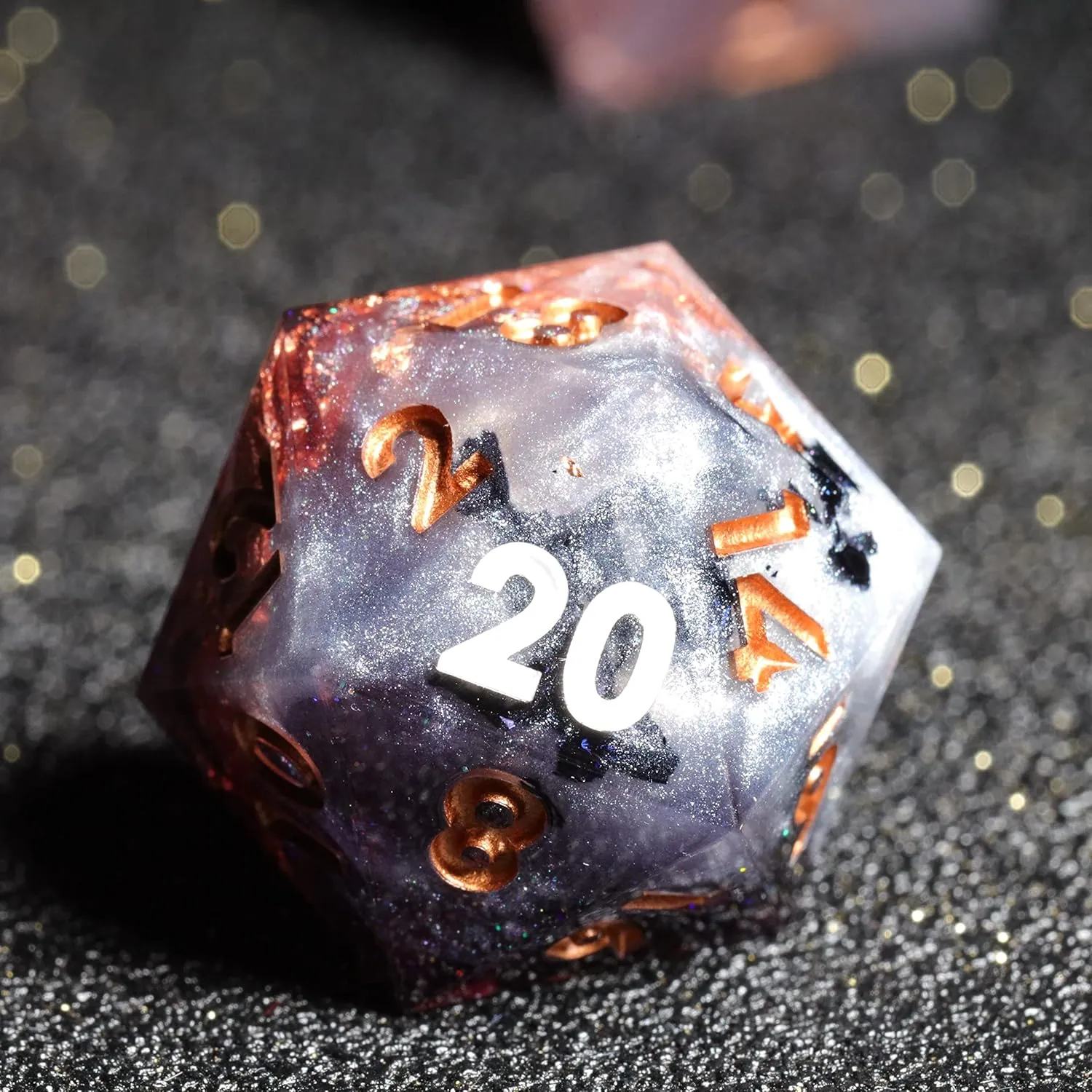 Mini Planet Sharp Pathfinder DND MTG Edge Polyhedral Handmade Dungeons and Dragons Dice Set