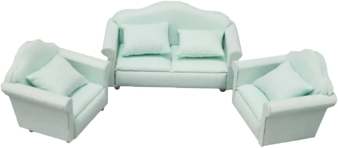 Mini Scene Sofa Set 1:12 Scale Miniature Home Accessories Soft Mini Sofa Pillow for Boys and Girls Playroom