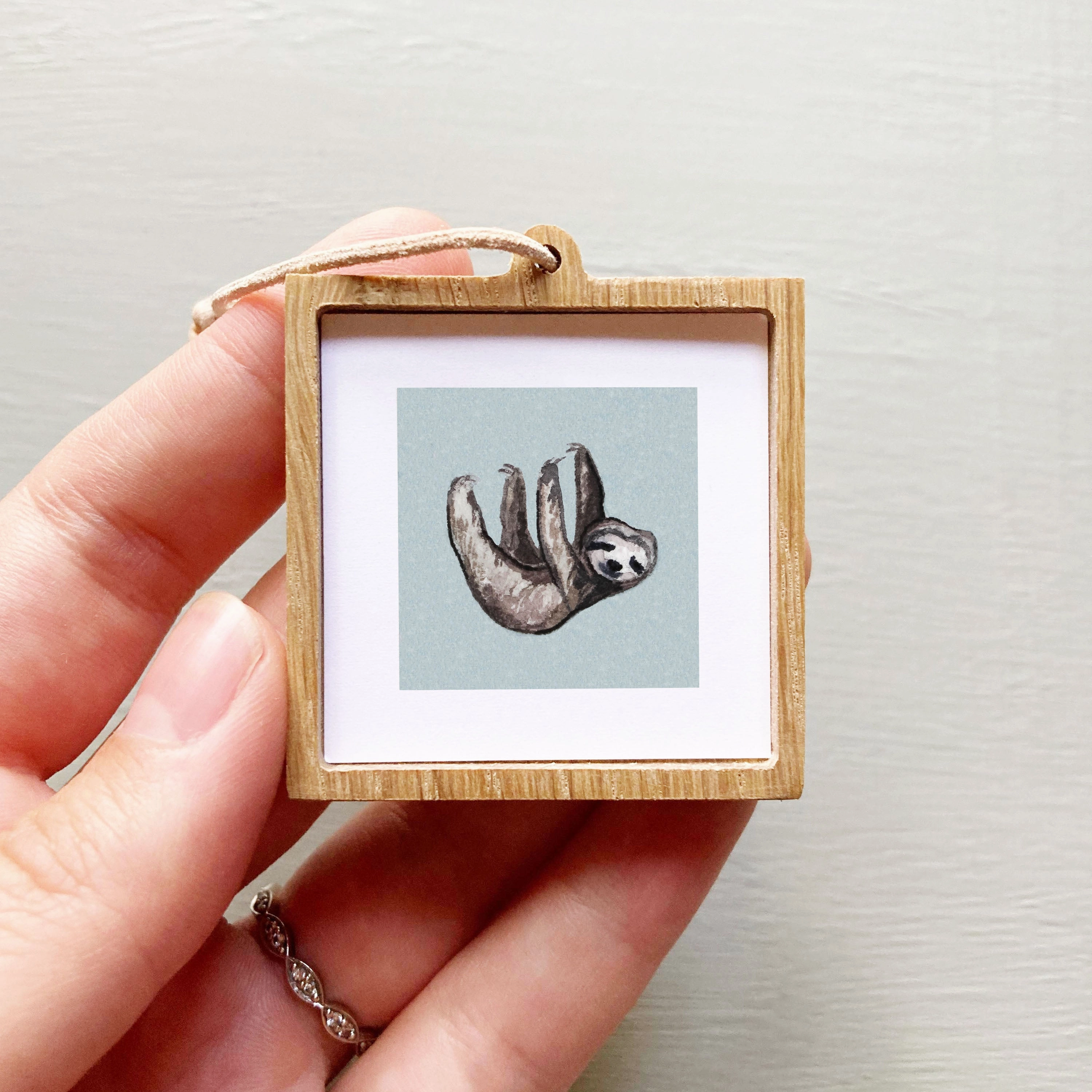 Mini 1" Sloth Watercolor Print