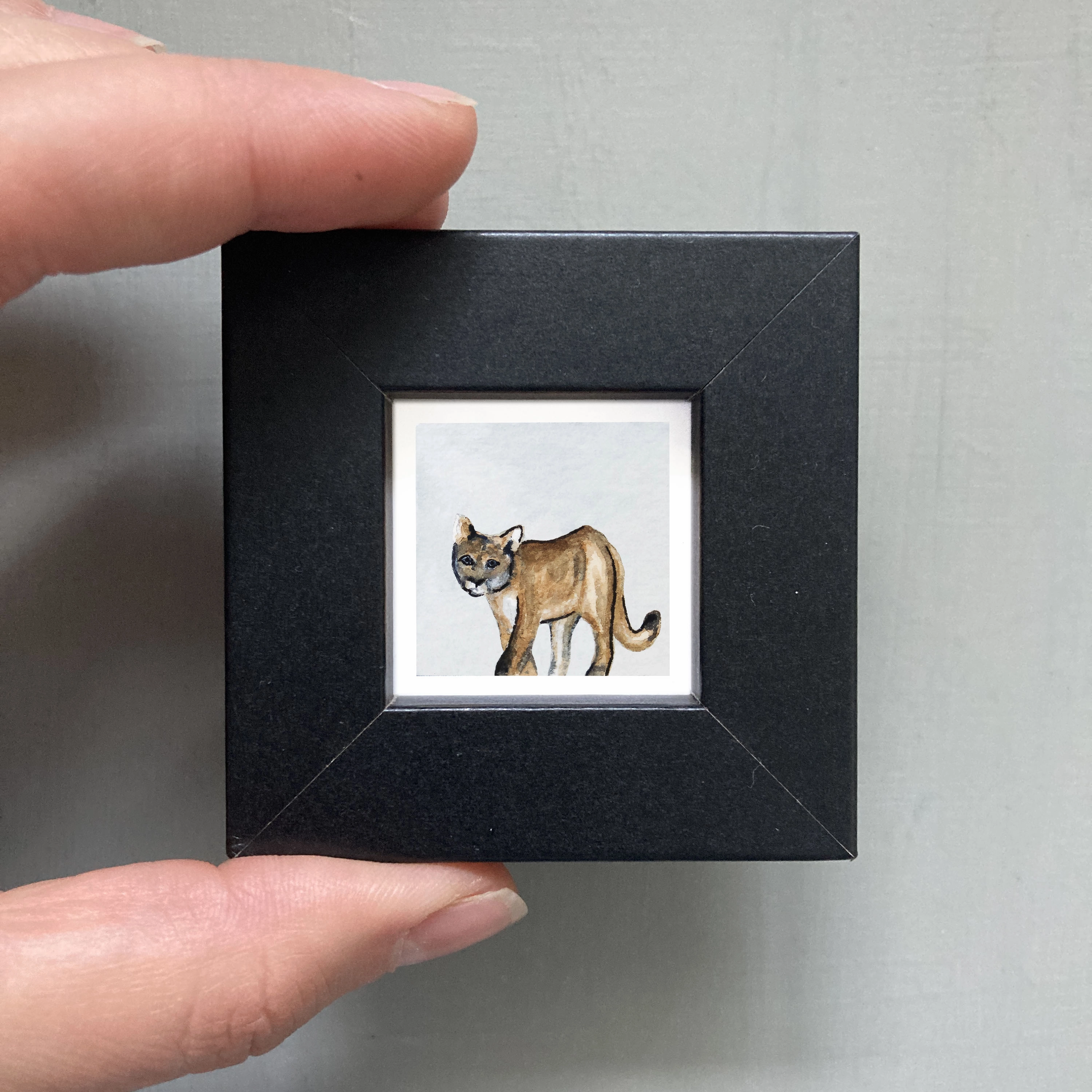 Mini 1" Tiger Watercolor Print
