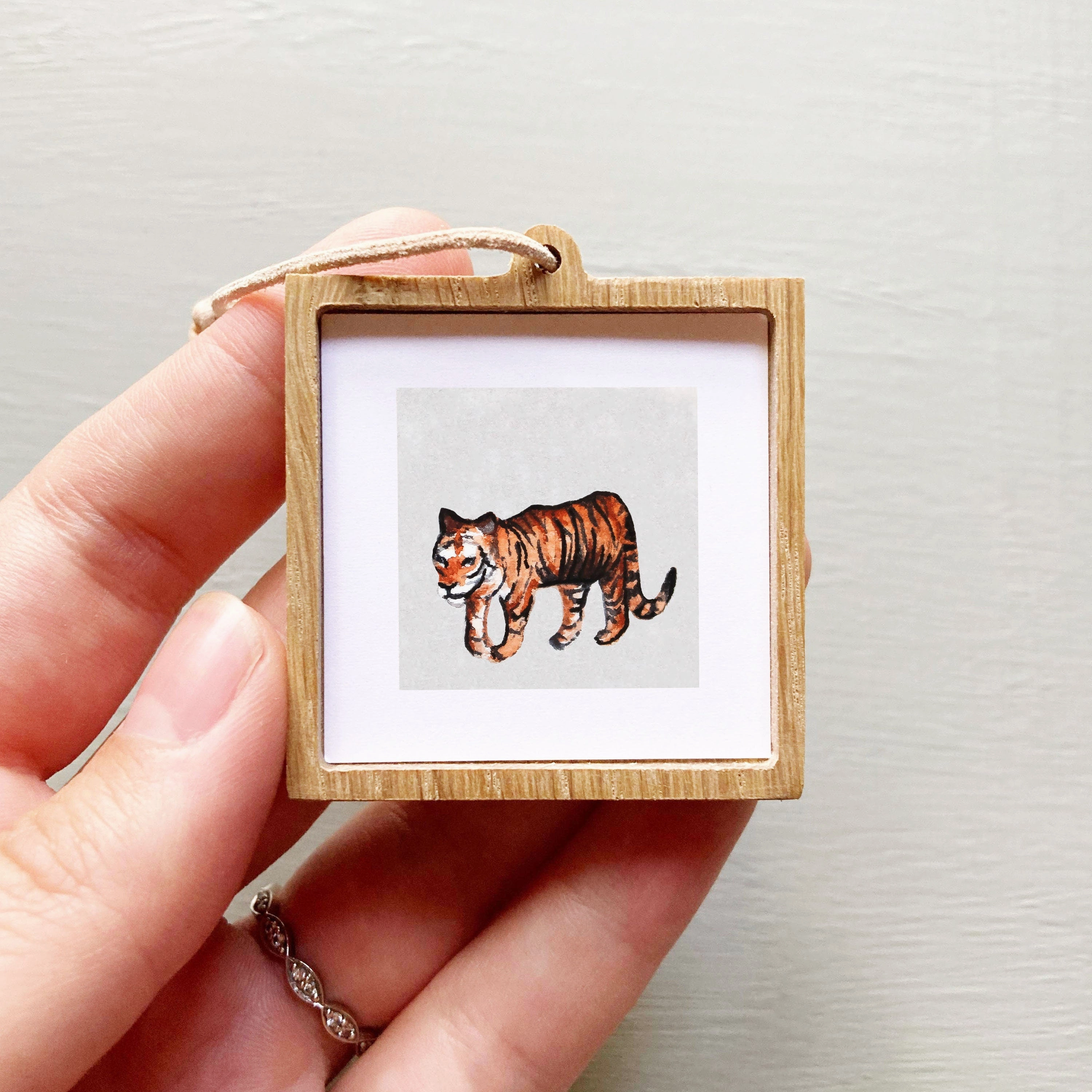 Mini 1" Tiger Watercolor Print