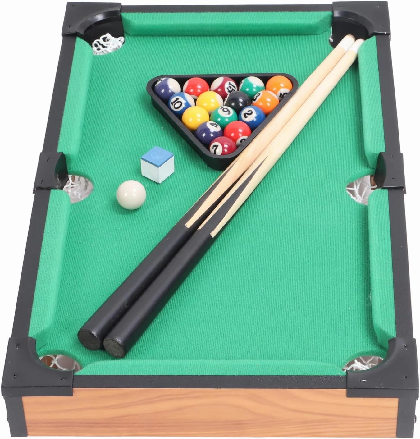 Mini Pool Table Set with Billiardand Balls - Delicate, Portable Table Top Game for Kids - Mini Tabletop Pool Set, Ideal Entertainment Option for Family Events