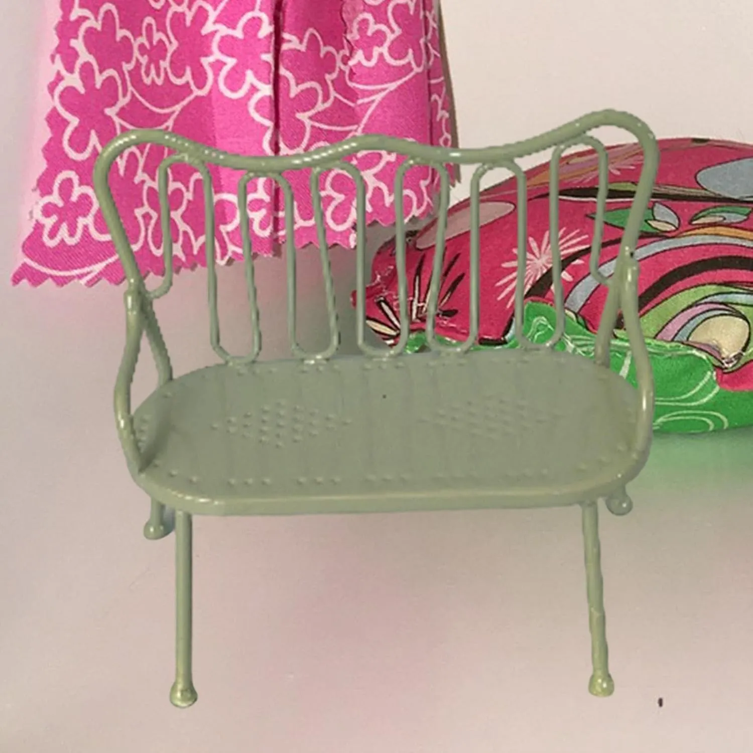 Miniature Chair Set for Dollhouse, BJD Furniture for Creative Play, Green