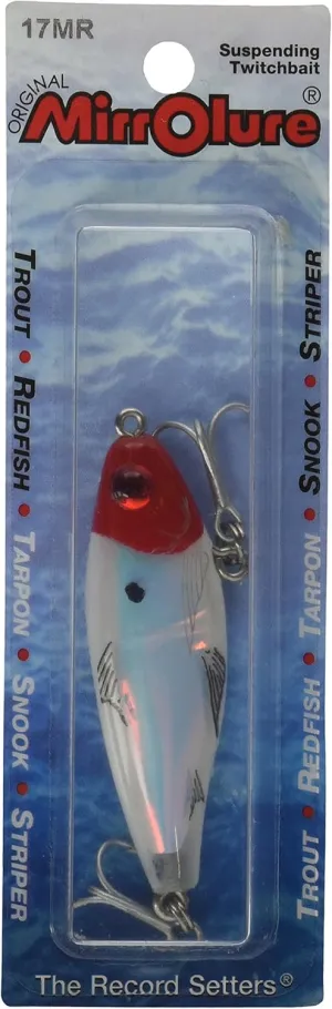 MirrOLure Mirrodine, Red Head/White Back and Belly, 2-5/8-Inch