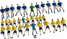 misppro 11Pcs Miniature Soccer Player Toy Figures Soccer Guy Mini Soccer Men 2 Inch Height Diorama Character Figures for Miniature Scene- Yellow Player