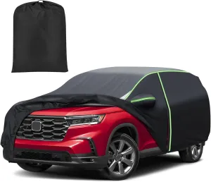 Mixsuper Liner Car Cover for Honda Pilot 2003-2025, Full Car Cover All Weather Car Covers for Pilot, Waterproof Outdoor Cover with Zipper Door Reflective Strips