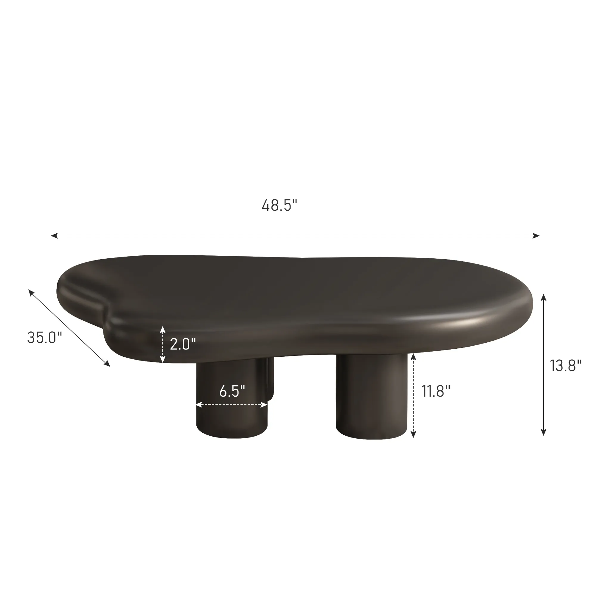 Modern Wood Coffee Table with Legs