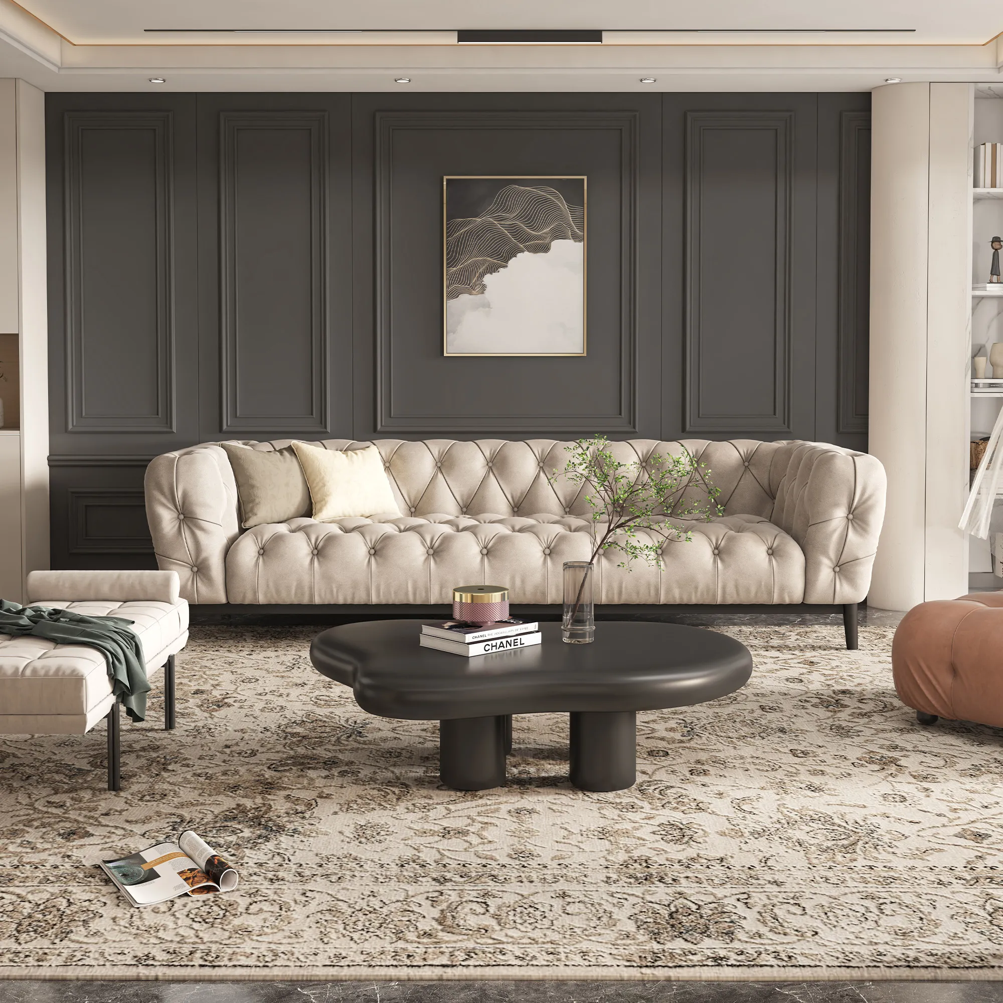 Modern Wood Coffee Table with Legs