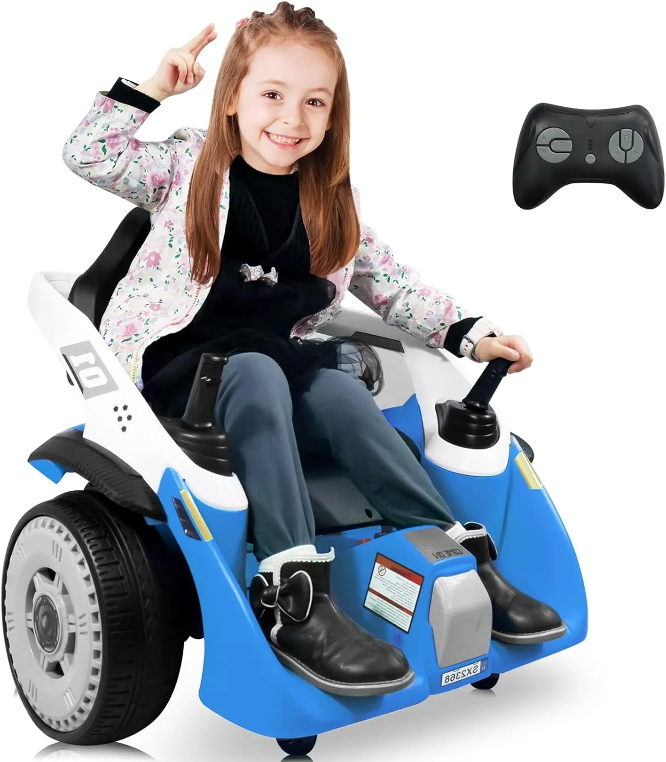 MOEYURO Ride On Bumper Car for Kids, 3.5MPH Max, 24V Electric Bumping Toy W/Parent Remote,3-Speed,360°Spin，Bluetooth Music, Electric Bumping Car for Kids Toddlers Ages 8-12, Large