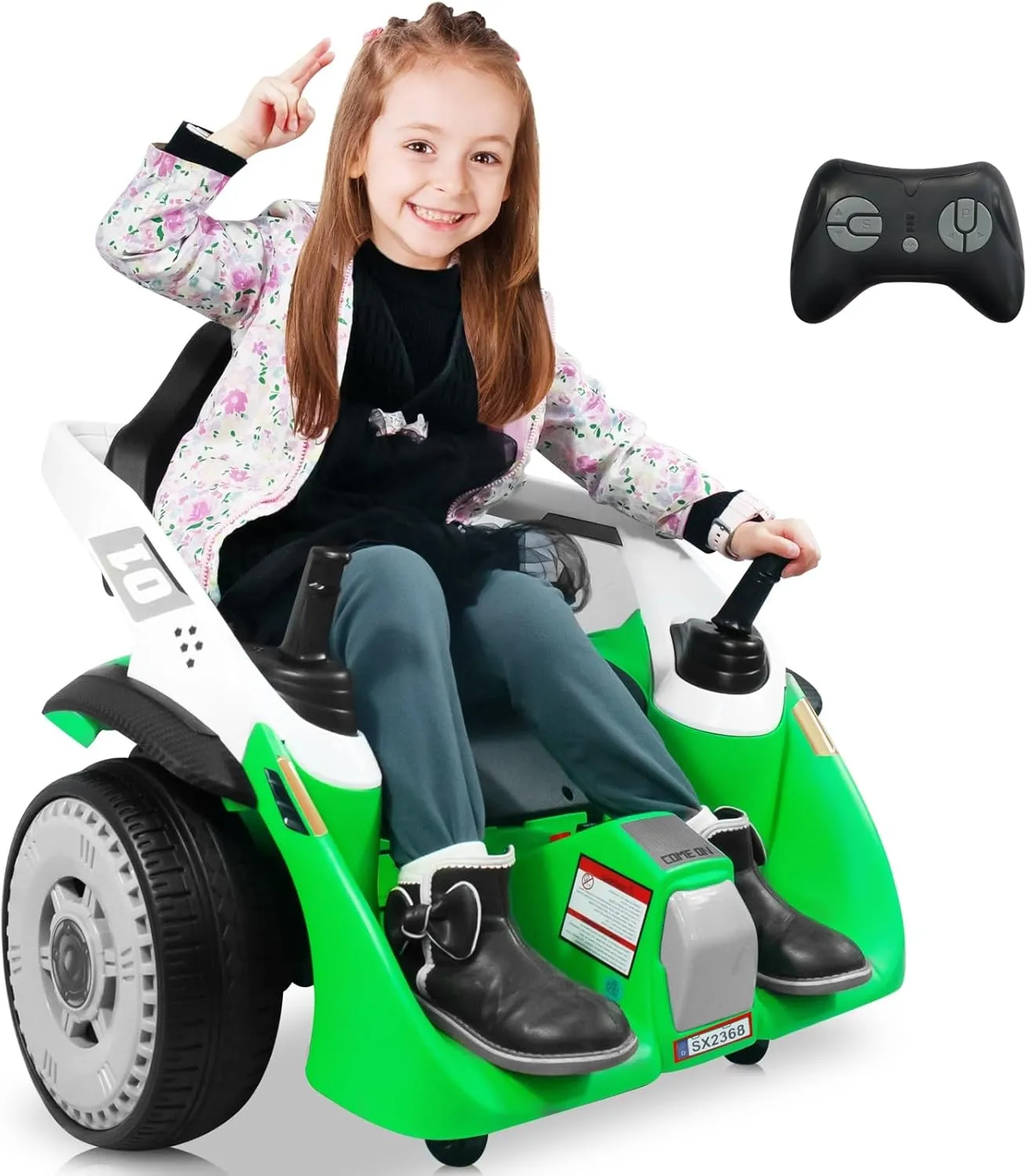 MOEYURO Ride On Bumper Car for Kids, 3.5MPH Max, 24V Electric Bumping Toy W/Parent Remote,3-Speed,360°Spin，Bluetooth Music, Electric Bumping Car for Kids Toddlers