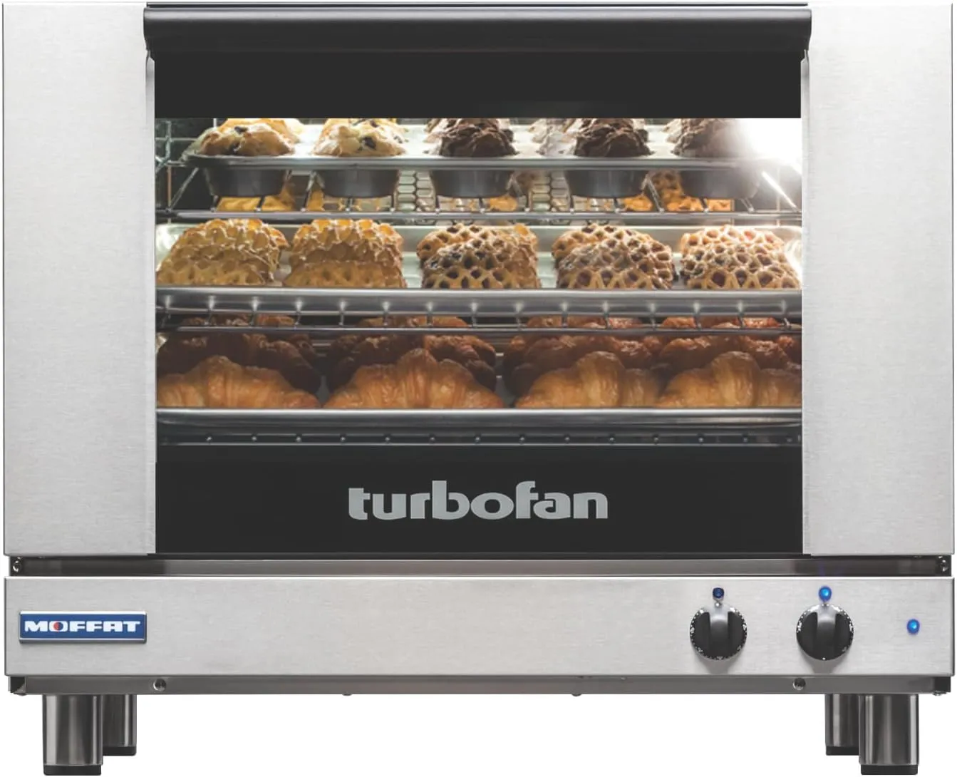 Moffat Turbofan E28 Series Full Size Countertop Electric Convection Oven, Single Deck, Manual Control, 208v/50/60/1ph