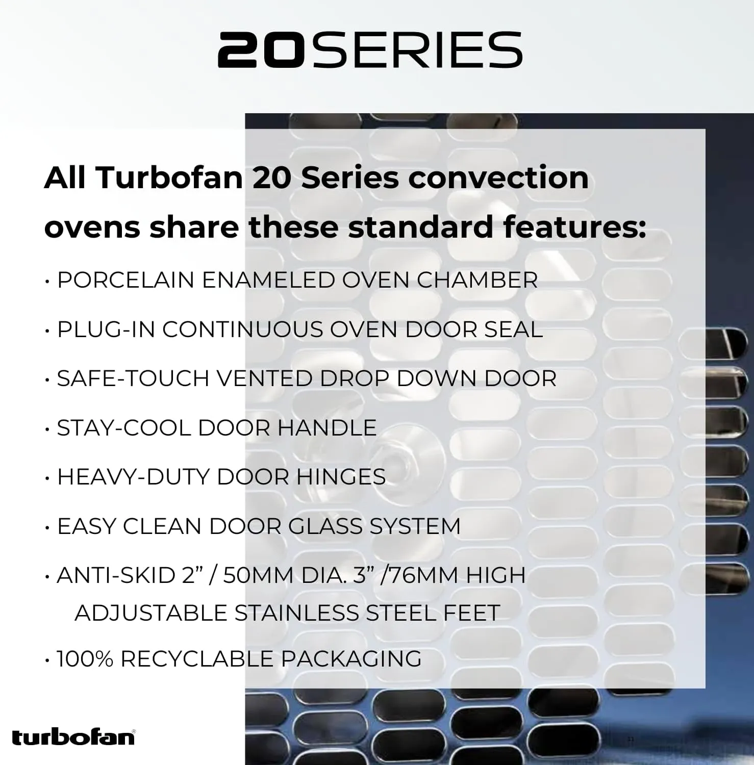 Moffat Turbofan E28 Series Full Size Countertop Electric Convection Oven, Single Deck, Manual Control, 208v/50/60/1ph