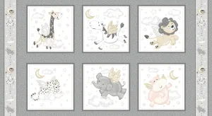 Moonlit Dreams - Six 10 Inch Animal Blocks 24 Inch