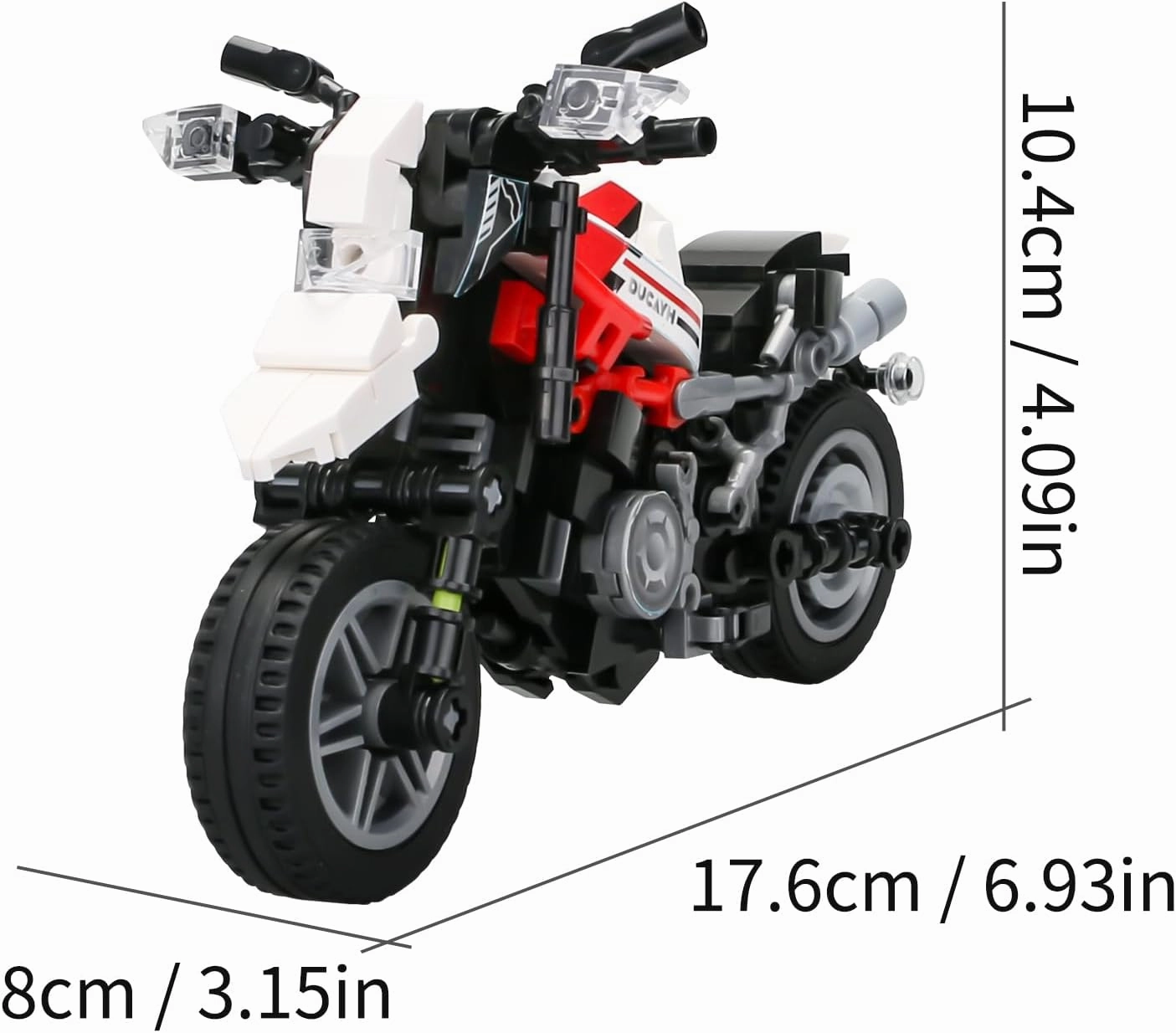 Motorcycle Building Blocks for Boys, 88012 Collectible Motorcycle Display Models Off-Road Motorbike Building Toy 303Pcs,Birthday for Age 6  Boys, Compatible with Classical Brand Set