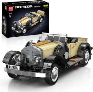 Mould King 10115 Classic Vintage Car Building Kit, Retro Car Building Blocks Sets, 1:16 Scale Convertible Sports Cars Display Model, Collectible Set for Adults to Build, Boy Toys for Teen(897 Pieces)