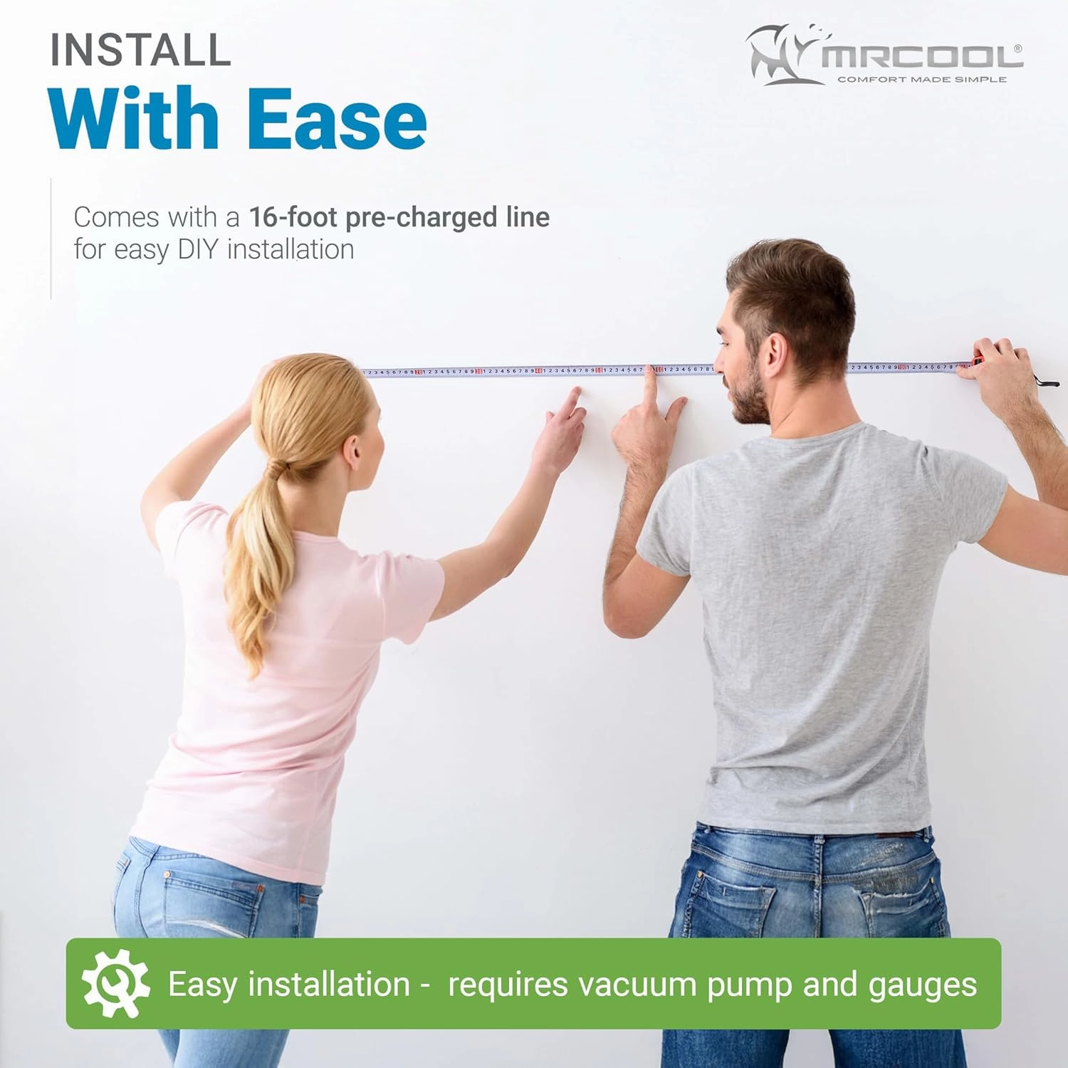 MRCOOL 18,000 BTU Split Air Conditioner Heat Pump System w/Heating & Cooling, EasyPro - Indoor Air Conditioning Unit for Home, Office, and Commercial Space