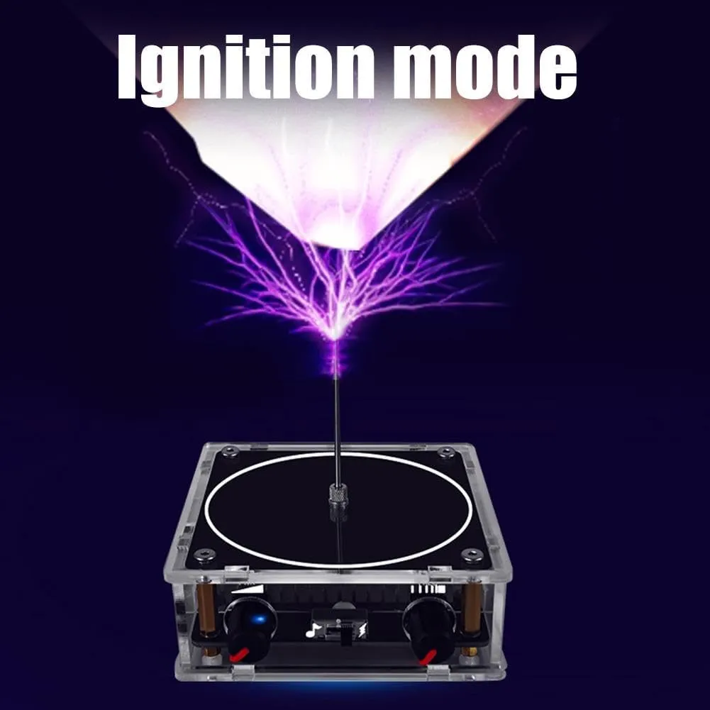 Musical TES la Coil,Bluetooth Music TES la Coil,Touchable Artificial Lightning Spark Arc Generator,Wireless Transmission Experiment Model, Science Teaching Experiment Tool Desktop Toy