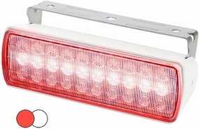 My Hella Lights 980950051 Hella Marine Sea Hawk Xl Dual Color Led Floodlights - Red/white Led - White Housing