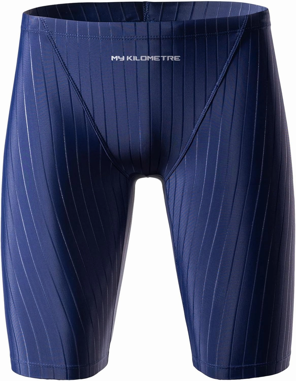 MY KILOMETRE Men's Swimsuit Jammer Solid Swim Jammers Endurance Long Racing Training Swimsuit