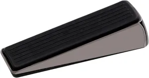 Nail-Free Zinc Alloy Door Wedge Stop Door Stopper Rubber Hidden Door Holders Bronze Gold Black Bright Chrome Door Hardware 1Pcs(Black)