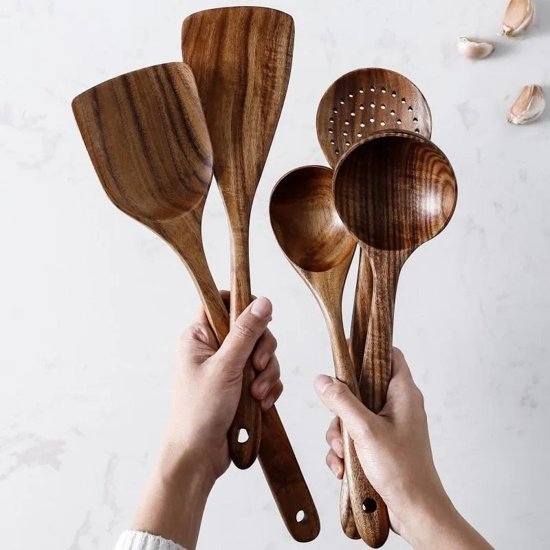 Natural Wood Cooking Utencils