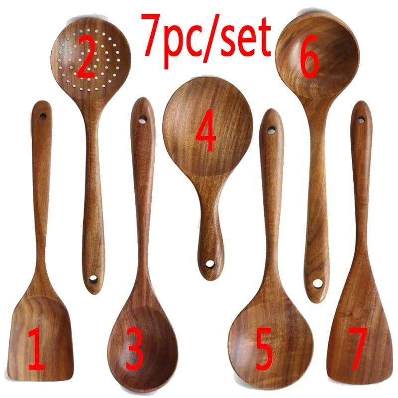 Natural Wood Cooking Utencils