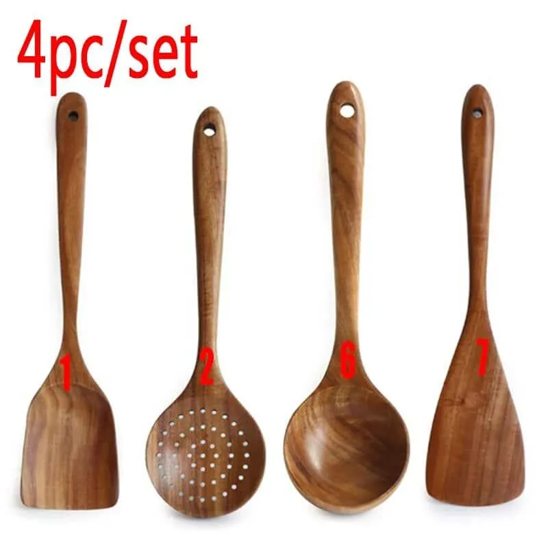 Natural Wood Cooking Utencils
