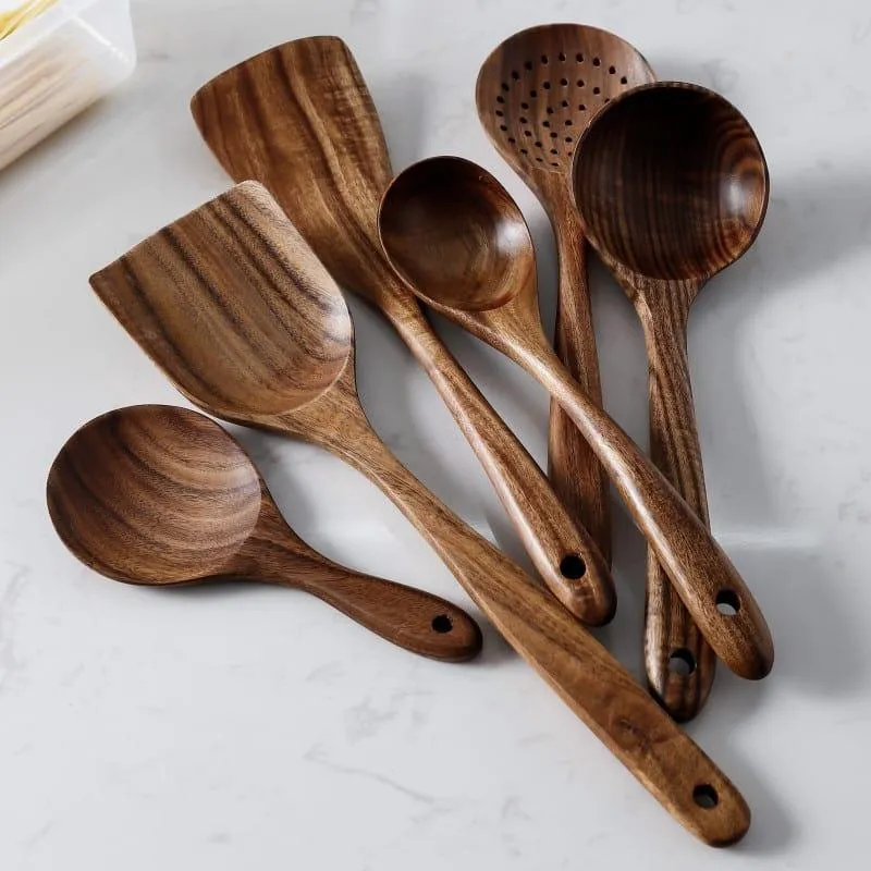 Natural Wood Cooking Utencils