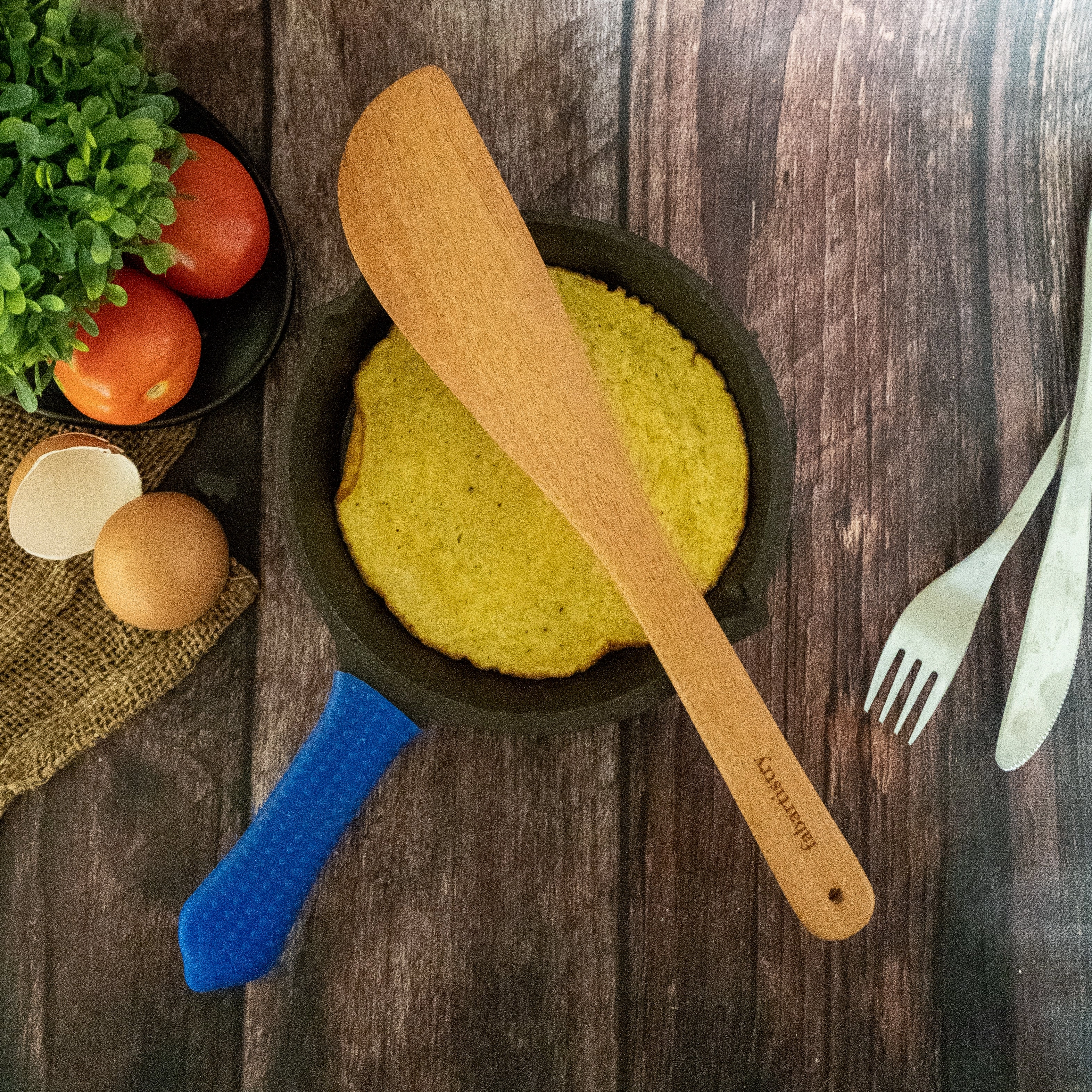 Neem Wood Ladles Set Of 2(Vegetables and Saute)
