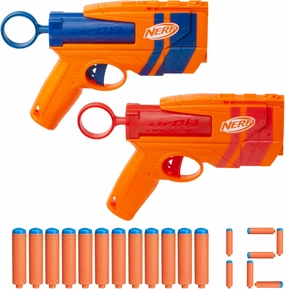 Nerf N Series Duo Pack Dart Blaster and 12 N1 Darts, with 12 Darts for Exciting But Safe Duels, Long Range and Precision, Outdoor Toy for Children from 8 Years