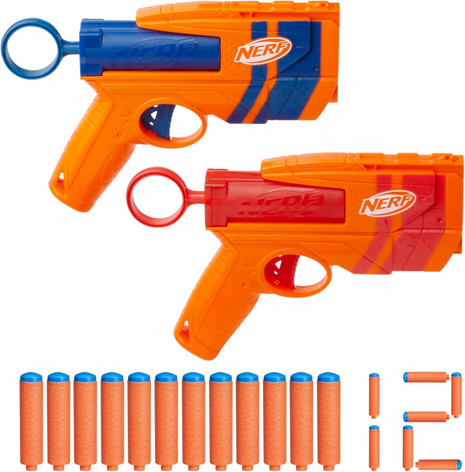 Nerf N Series Duo Pack Dart Blaster and 12 N1 Darts, with 12 Darts for Exciting But Safe Duels, Long Range and Precision, Outdoor Toy for Children from 8 Years