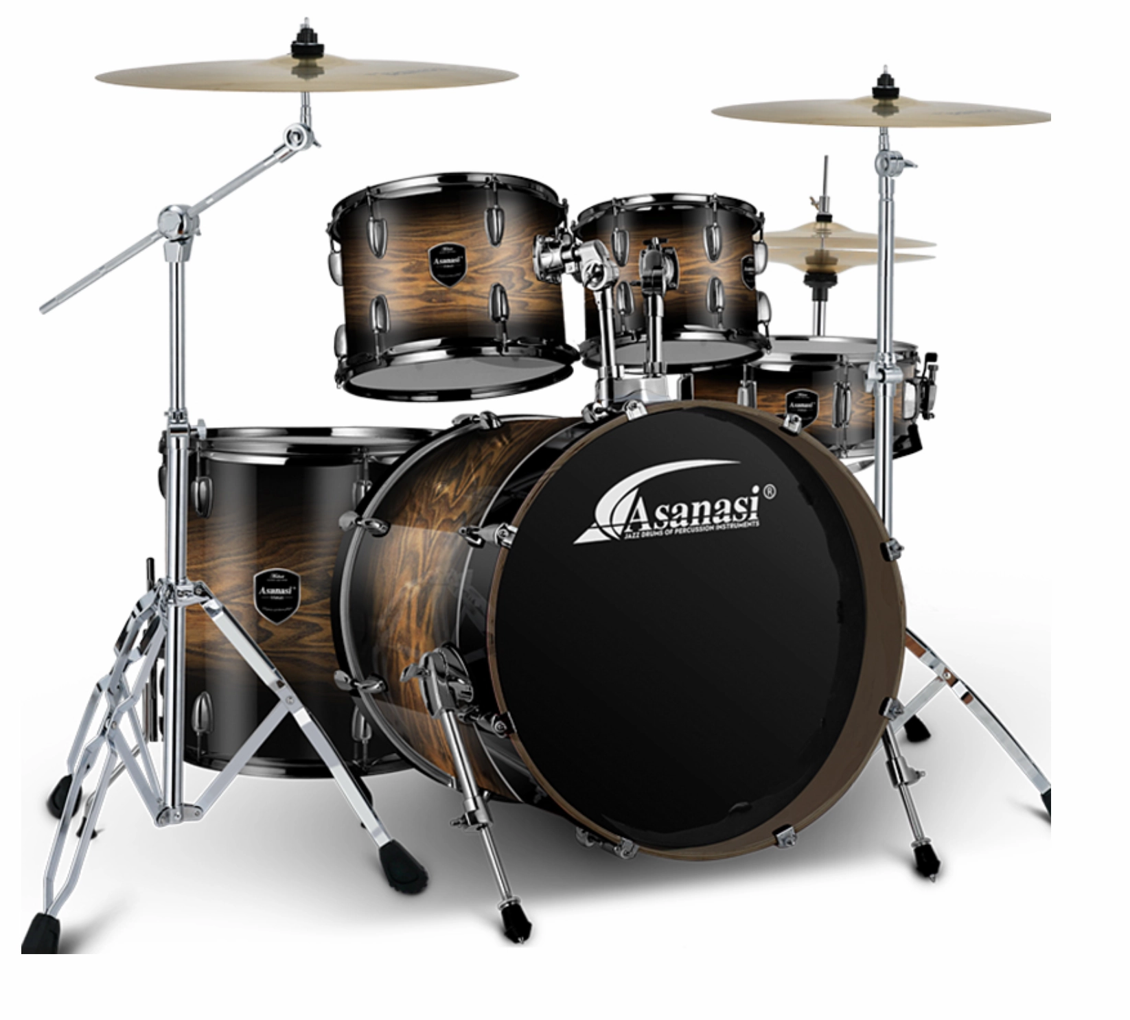 New Professional Level Jazz Drum Set - Many Colours - Logo Customise