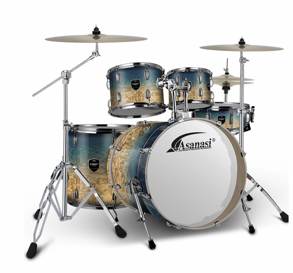 New Professional Level Jazz Drum Set - Many Colours - Logo Customise