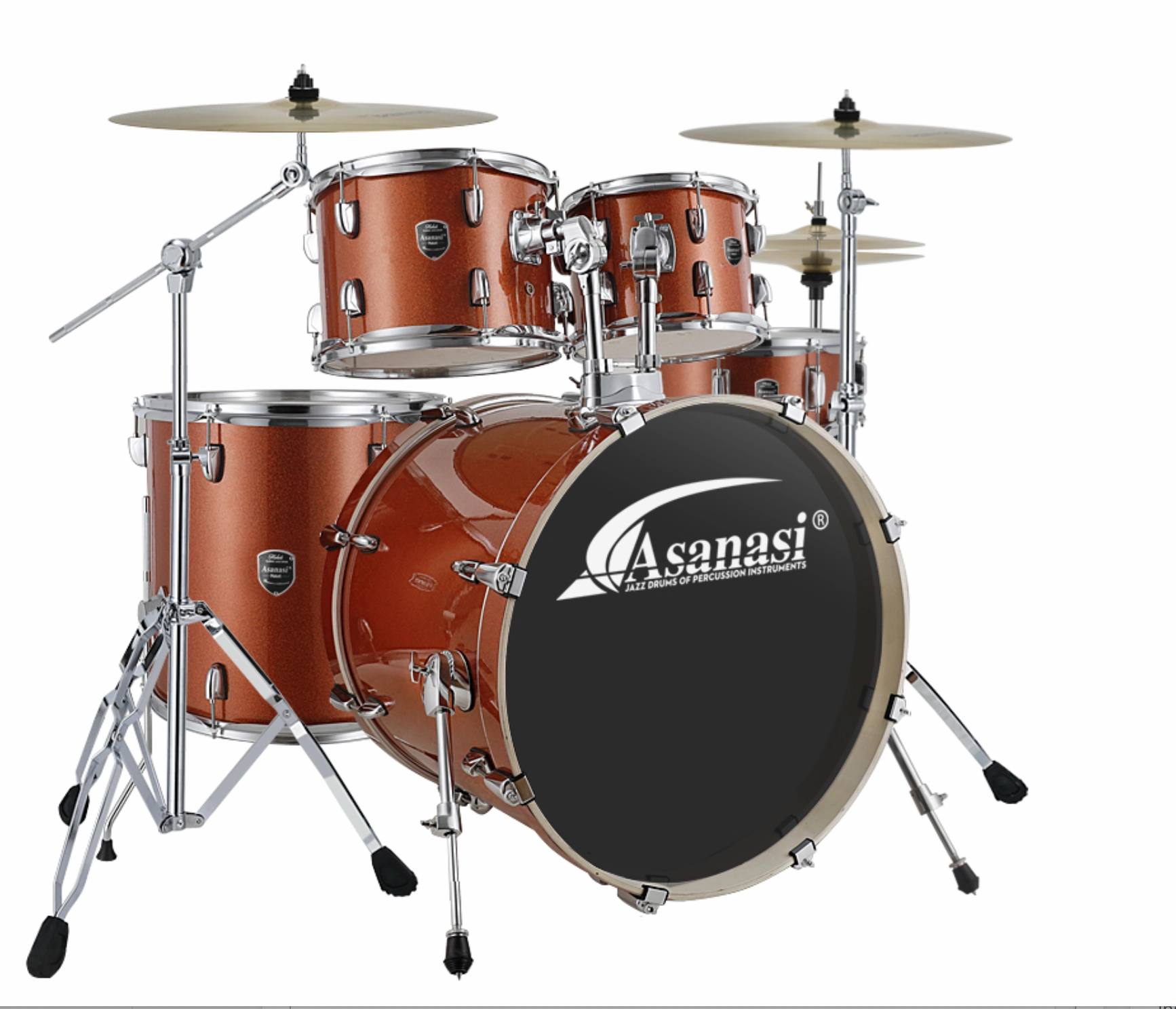 New Professional Level Jazz Drum Set - Many Colours - Logo Customise