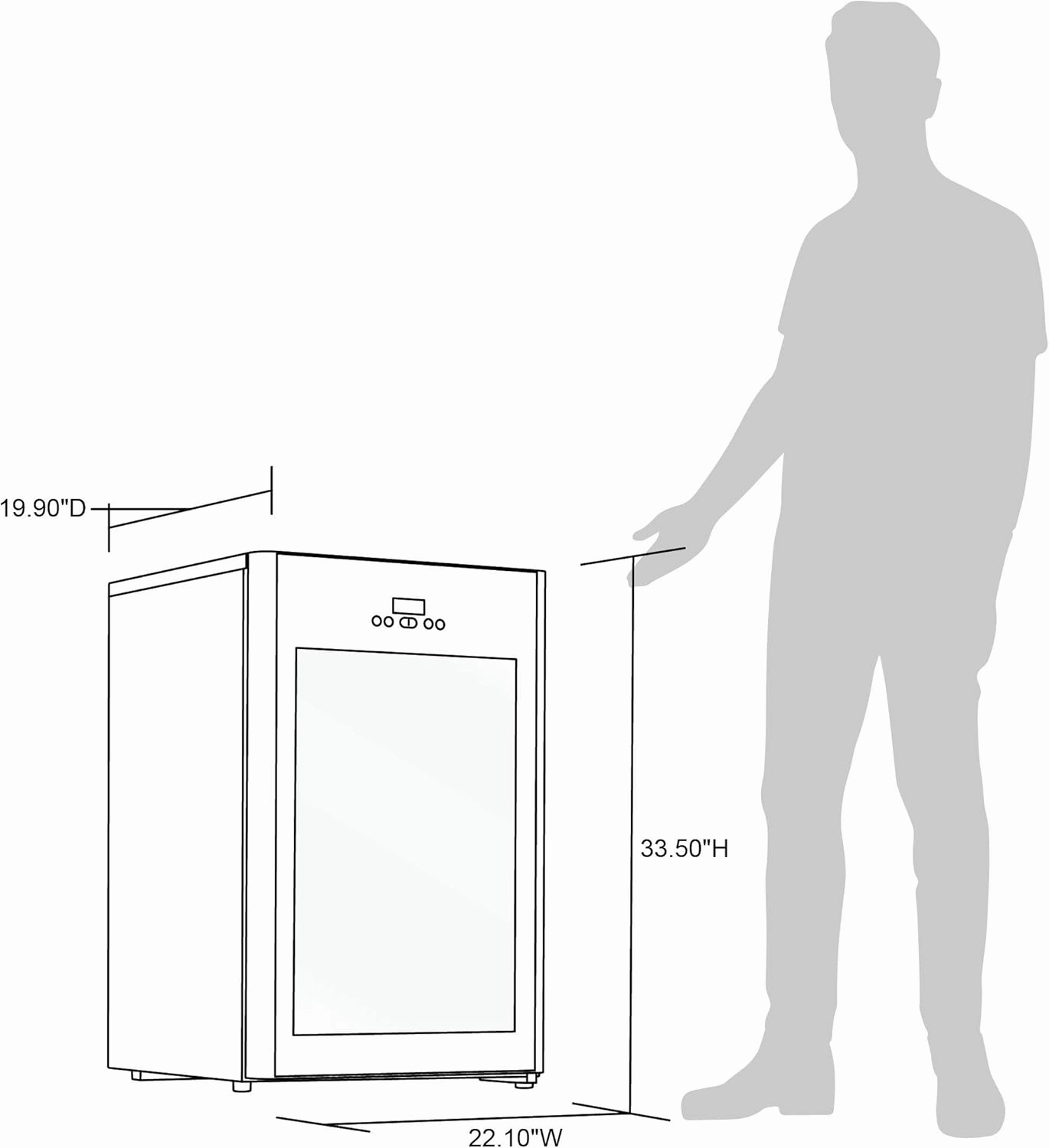 NewAir 125 Can Beer Froster, Mini Fridge, Small Drink Dispenser Machine, Freestanding Beer Freezer, Refrigerator and Cooler in Black - Frosts Drink to 23F, for Office or Bar with Adjustable Shelves